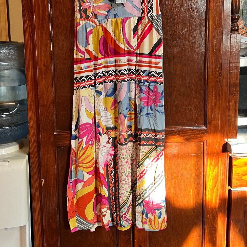 Womens size XS Saks 5th ave made by johnnywas Rachel Multi color swing dress - Picture 2 of 3